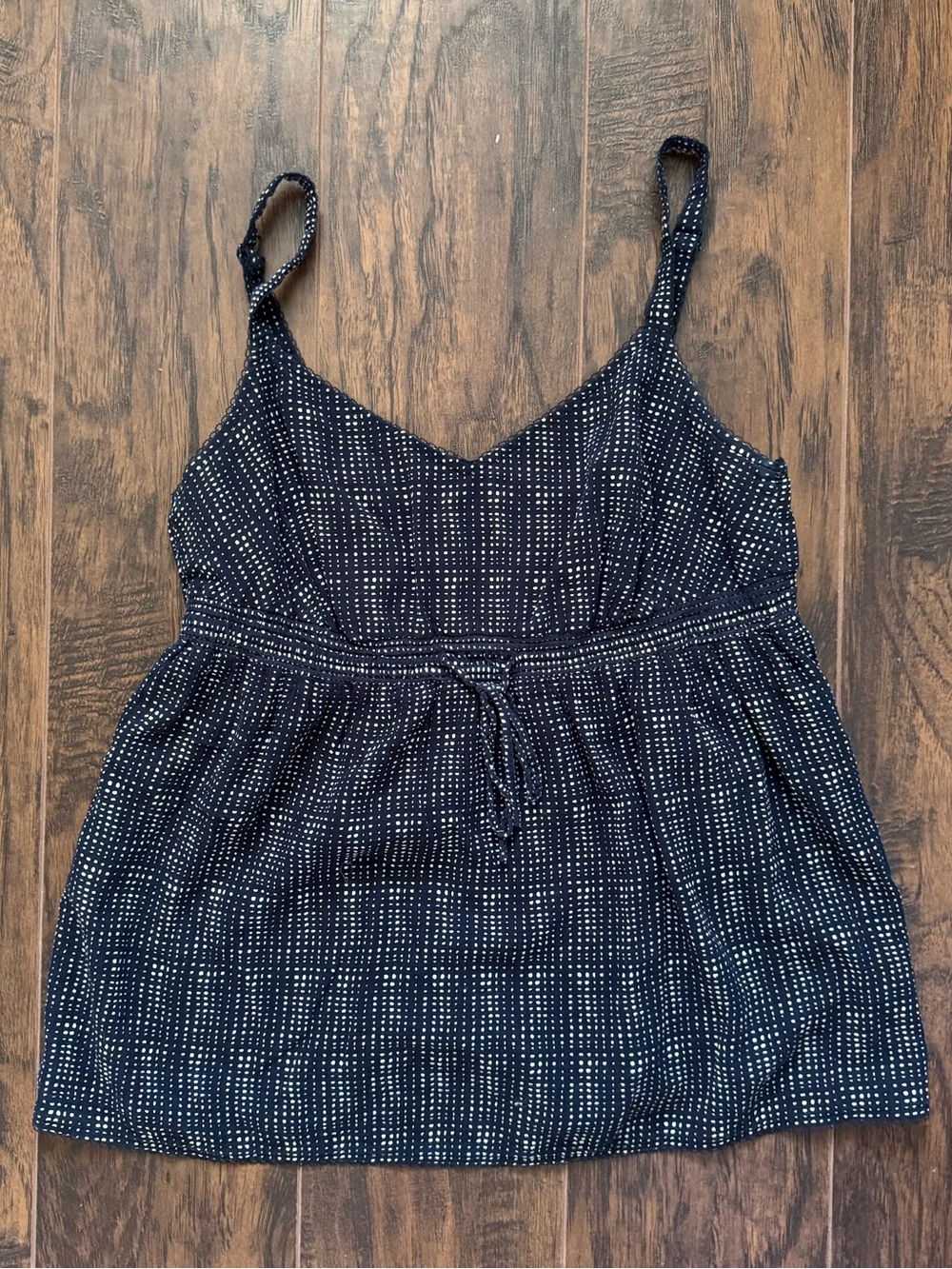 Gap Navy and White Medium Cami Tank Top